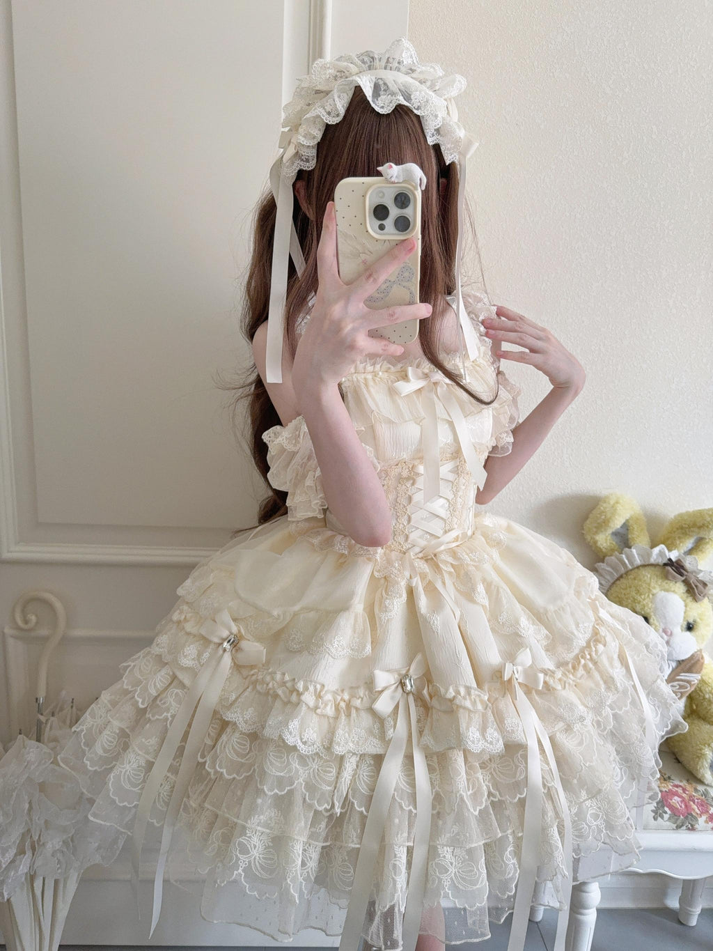 Ribbons of Love Sweet Lolita Tiered JSK Dress - image 33