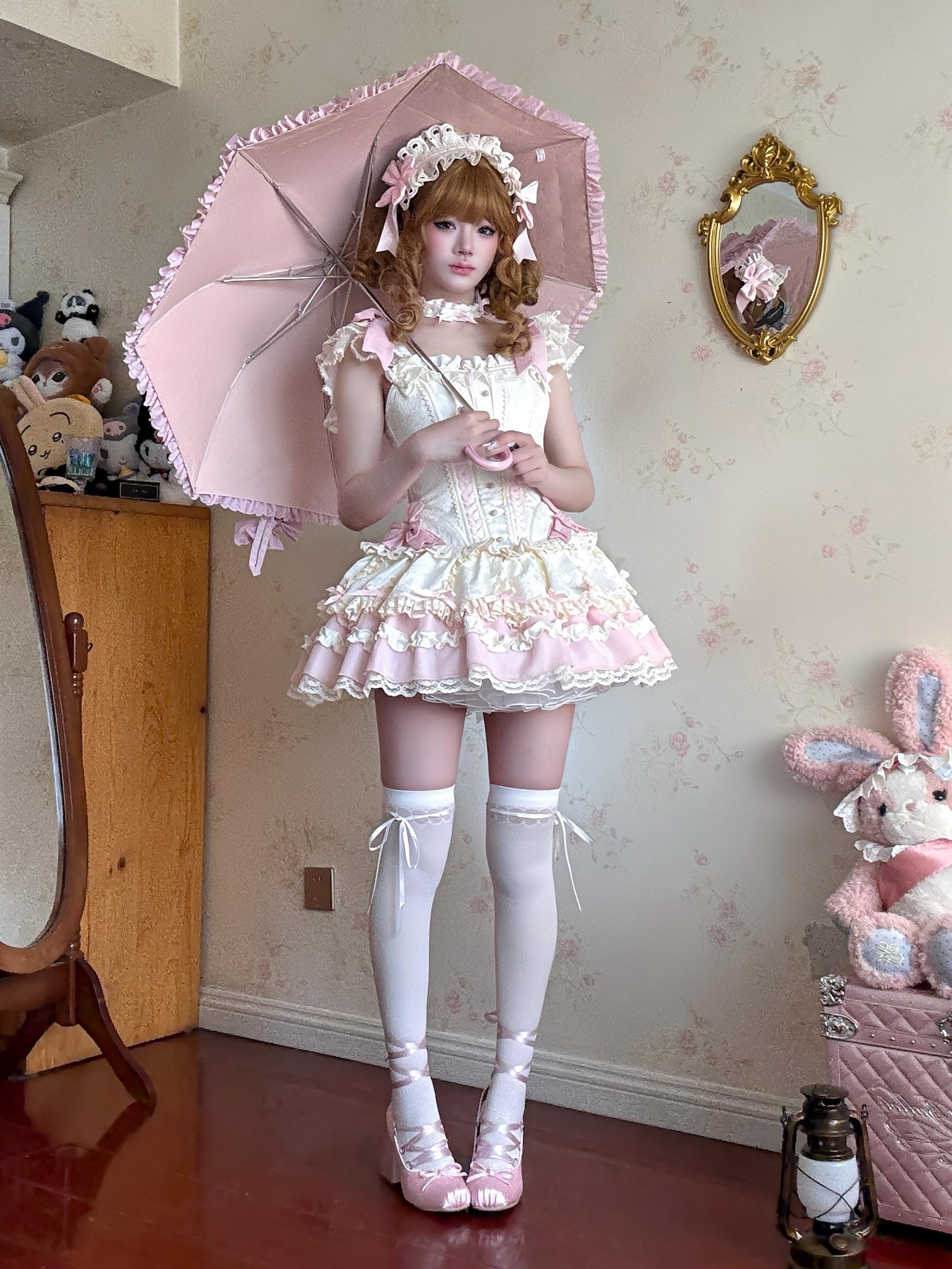 Raven and Lace Classic Lolita Foldable Ruffle Parasol - image 7