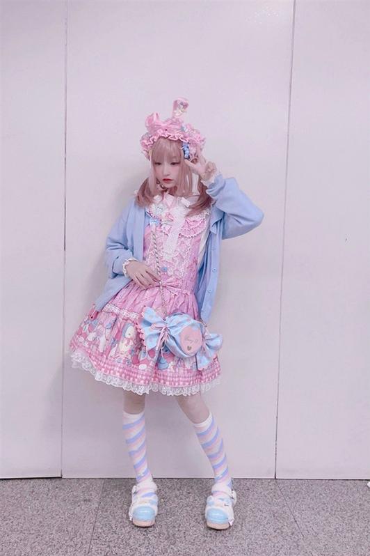 Macaron Lolita Cute Stripe Socks - image 20