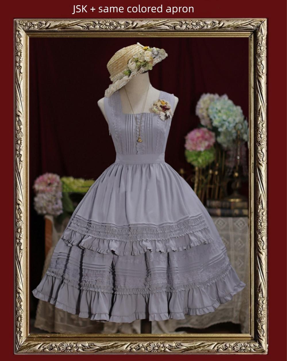 Nocturne Reminiscence - Elegant Lolita JSK Dress Multi-Wear Apron Dress Set - image 1