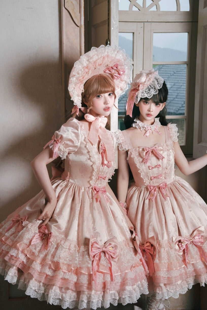 Satin Rose Sweet Lolita OP and JSK Dress Series and Accessories - image 9