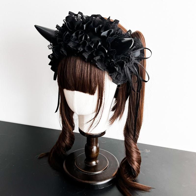 Gothic Devil Horn Lolita KC Hairband, Custom Colors - image 8