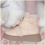 Furry Bear - Winter Cute Lolita Short Snow Boots - image 13