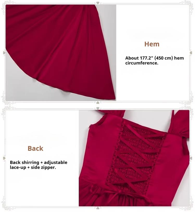 For Beloved - Classic Lolita Satin JSK Dress Set, Fishbone Waist - image 14