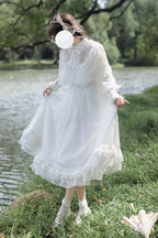 Enchanted Daydream - Elegant Lolita OP Dress in White - image 2