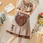 Heart of Violin - PU Classic Lolita Heart Shaped Bag, Violin and Bow Detail - image 13