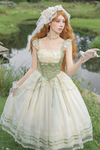 Green Fishbone Sweet Lolita JSK Dress Two Versions - image 19