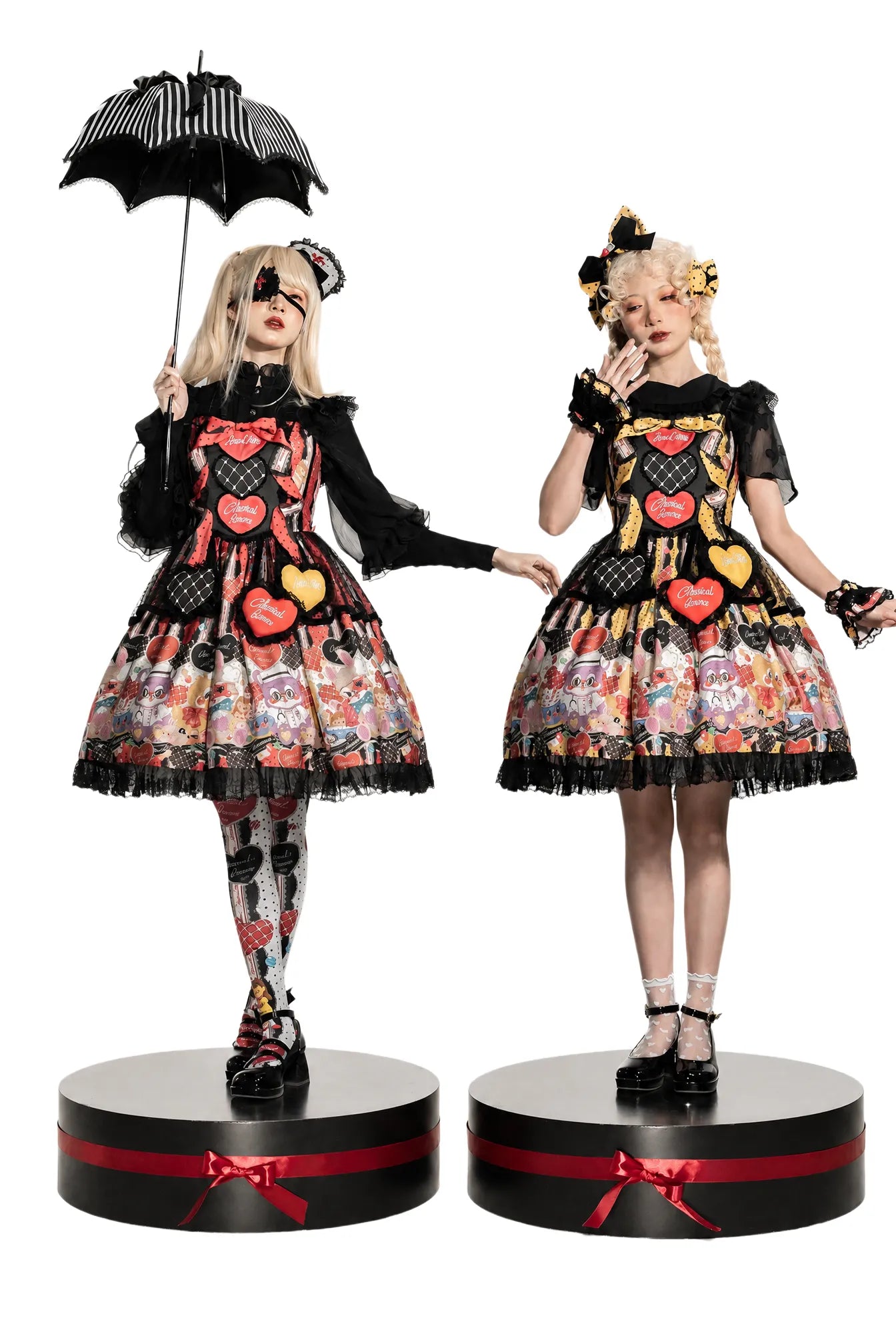 Doll Clinic Heart Patch Sweet Gothic Lolita JSK Dress - image 1