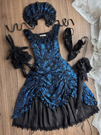 Dark Blue Ruffled JSK Gothic Lily - Miss Point - image 7