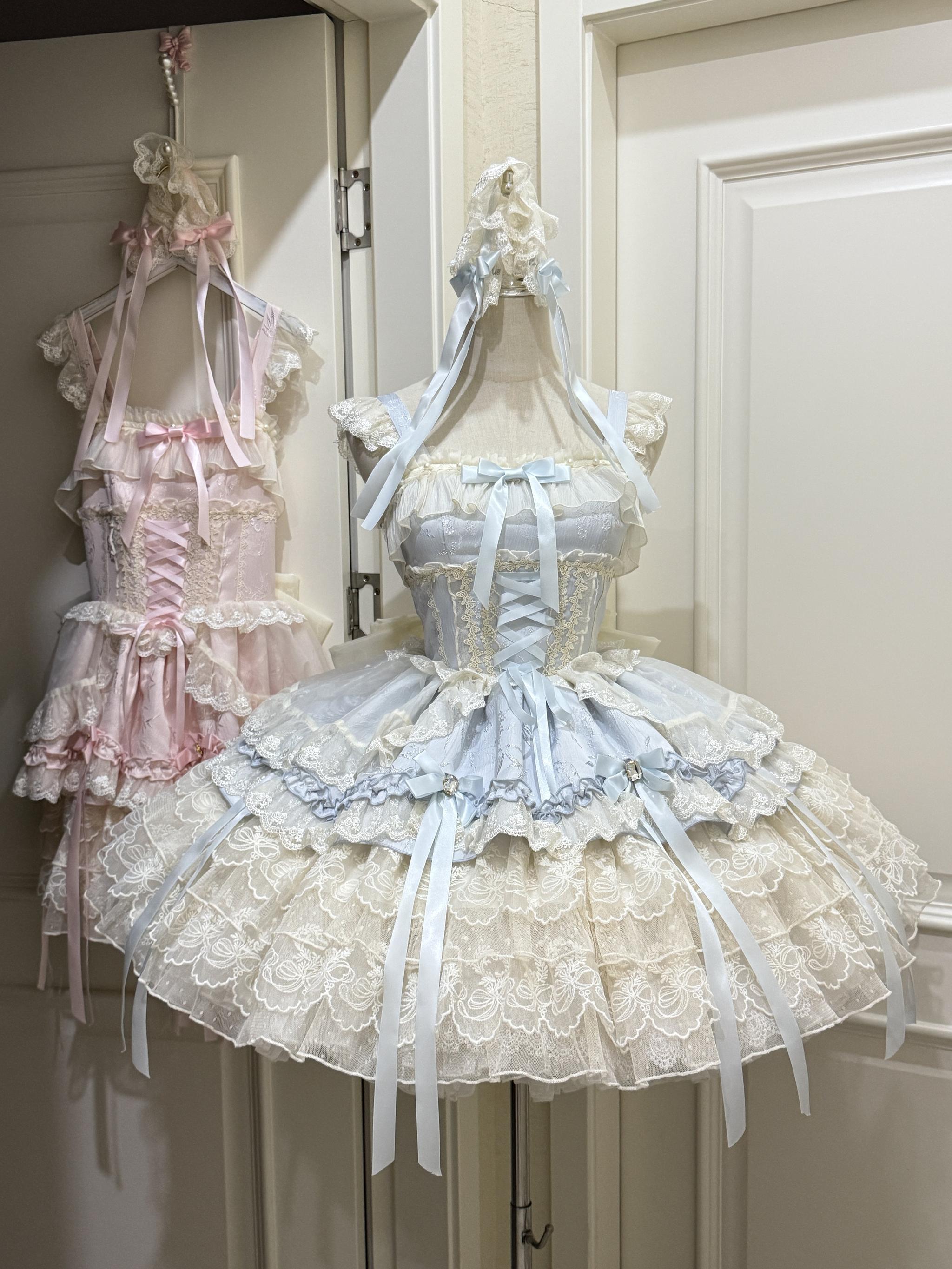Ribbons of Love Sweet Lolita Tiered JSK Dress - image 37