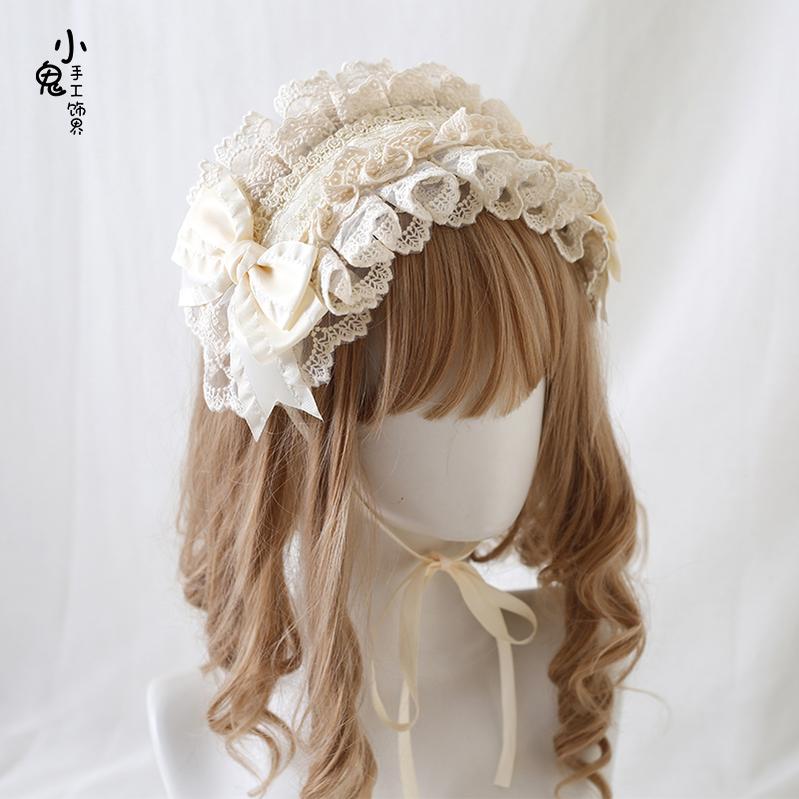 Elegant Lolita Ivory Lace Hair Band - image 5