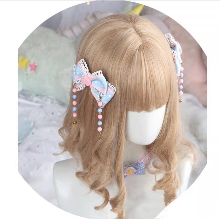 Pink and Blue Sweet Lolita Bow Headwear - image 34
