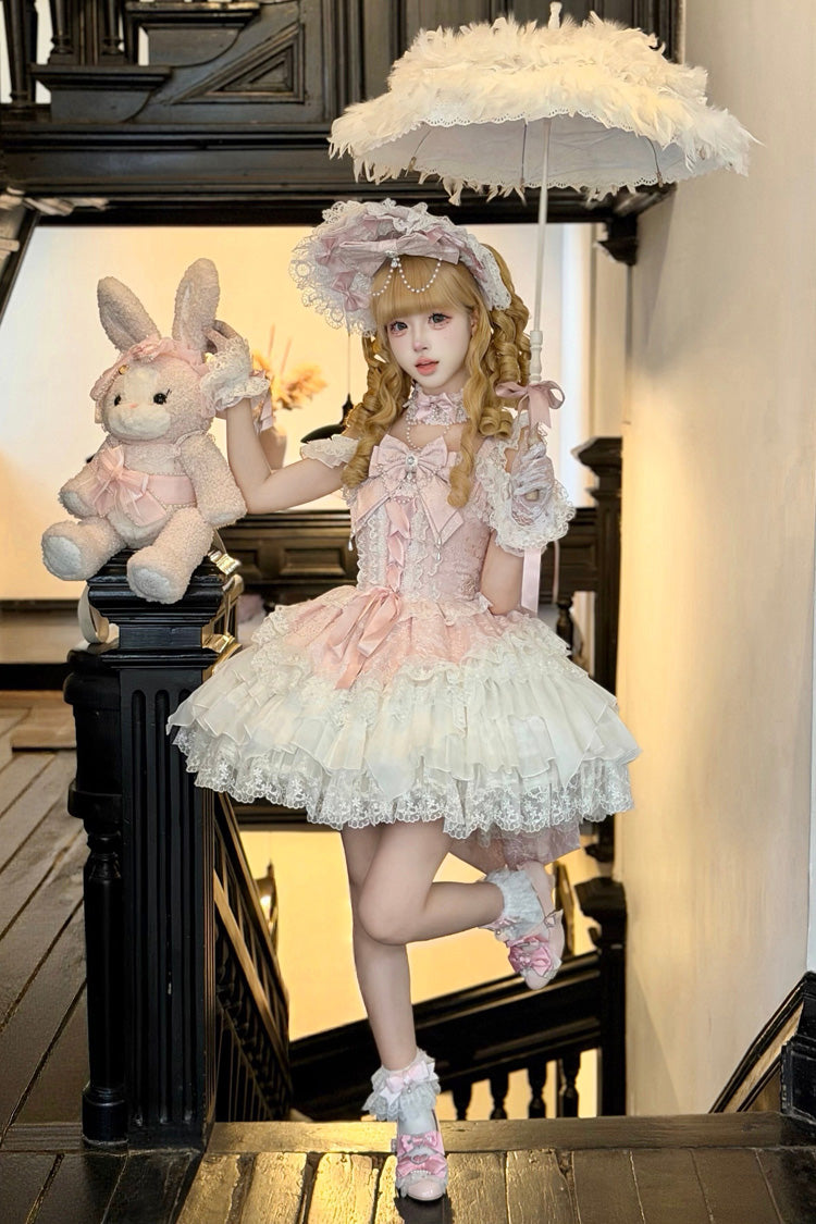 Pink Pearl Ballet Sweet Lolita JSK Dress - image 4