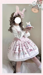Rabbit Collection Box - Bunny Print Kawaii Lolita JSK Dress, 3 Colors - image 37