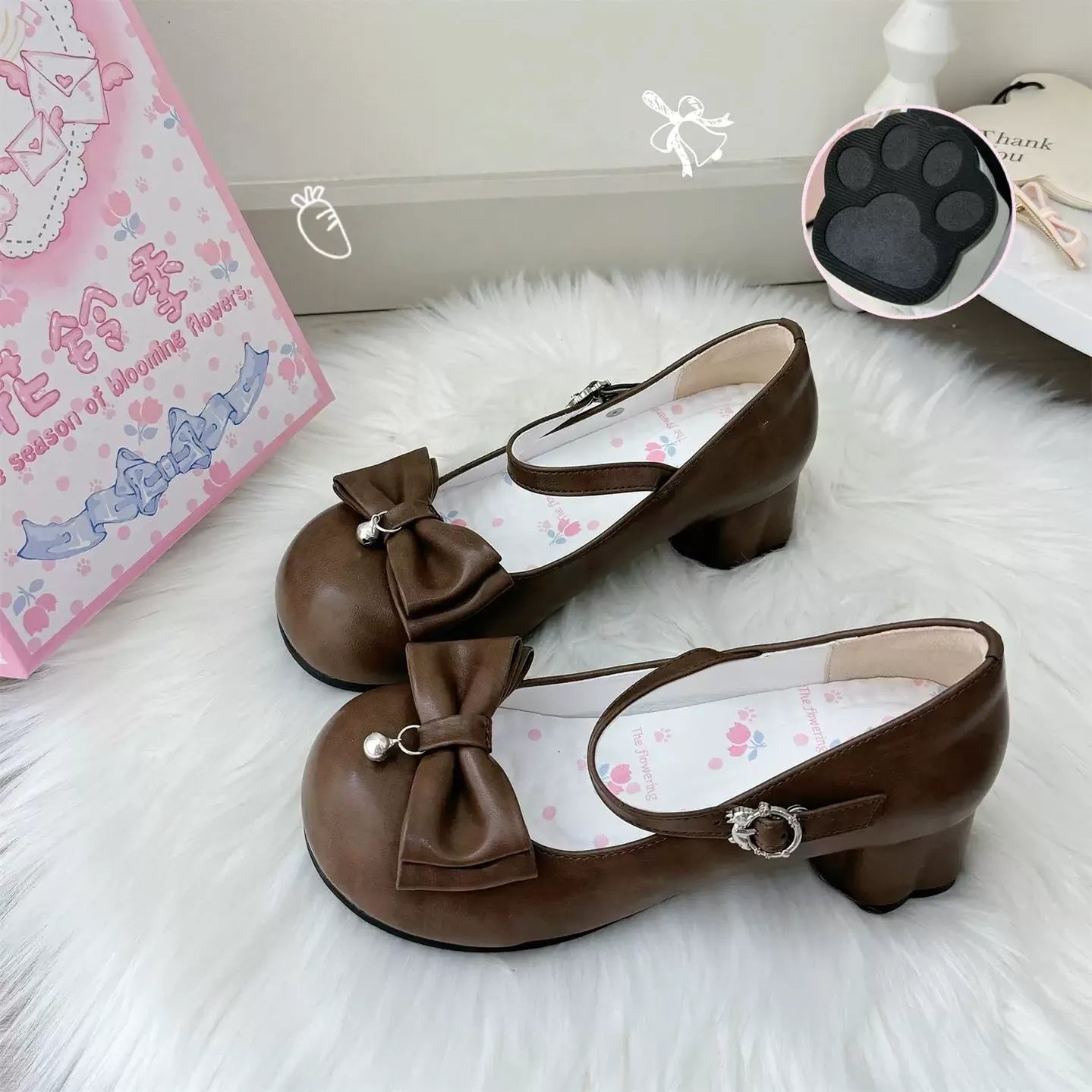 Dingbell Bunny - Sweet Lolita Round Toe Shoes, Cat Paw Heel - image 18