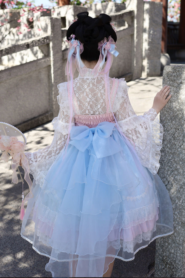 Peach Blossoms in Spring Fields - Qi Lolita JSK Dress in 3 Colors - image 3