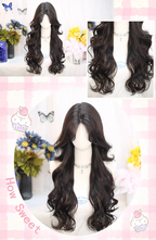 Flower Season - 70cm Long Curly Lolita Wig with Curtain Bangs - image 6
