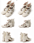 Vintage Elegant Lolita Three-buckle Mary Janes Shining Shoes - image 11
