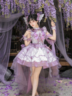 Chinese-Inspired Butterfly Lolita Dress Set with Headpiece and Wrist Cuffs - image 13