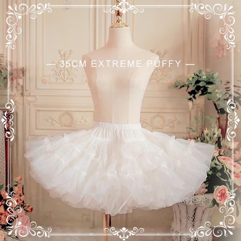 Short A Line Petticoat Collection, 13.8" (35 cm) Length, Mini to Extreme Puffy - image 5