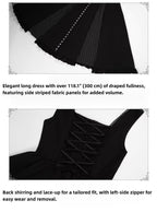 Monochrome Sonata - Classic Lolita Bust-supporting JSK Set, Piano Inspired - image 6