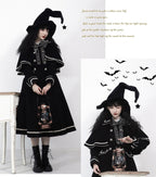 Galaxy Traveler - Classic School Lolita Overcoat with Detachable Cape and Bow - image 8
