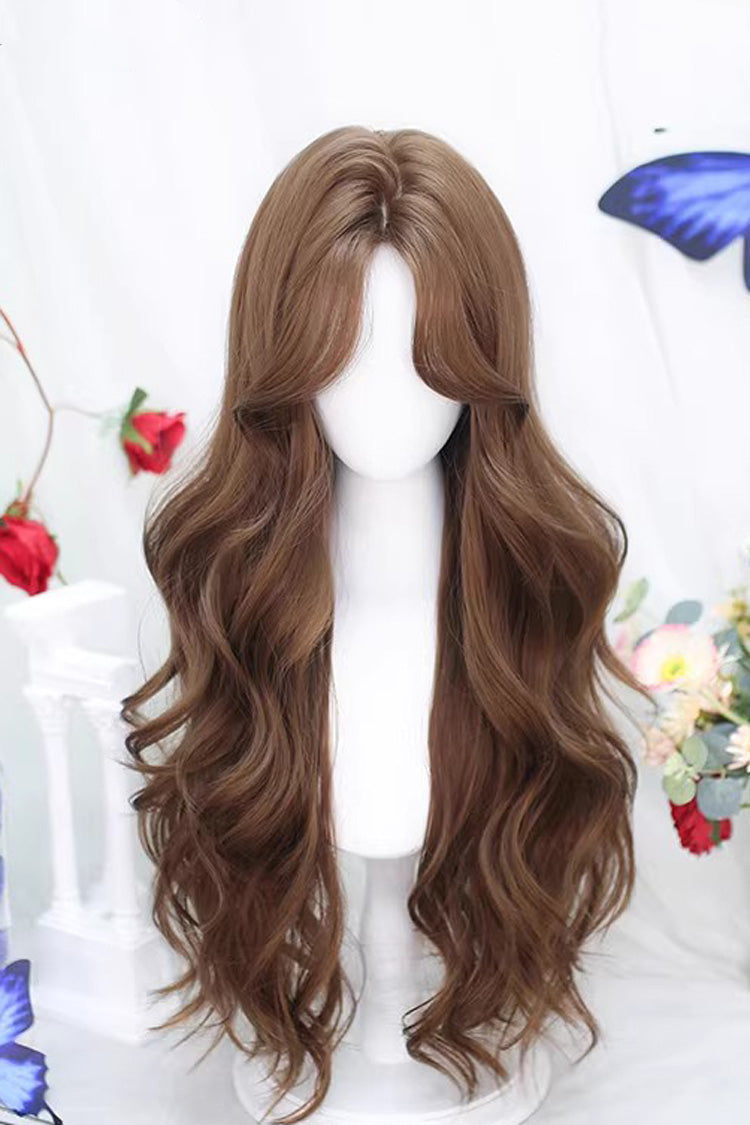 Middle-Parted Long Curly Sweet Lolita Wig in 4 Colors - image 1