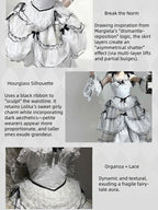 Layered Poem Wedding Sweet Plus Size Lolita JSK Dress Set - image 23