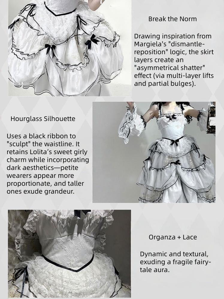 Layered Poem Wedding Sweet Plus Size Lolita JSK Dress Set - image 23