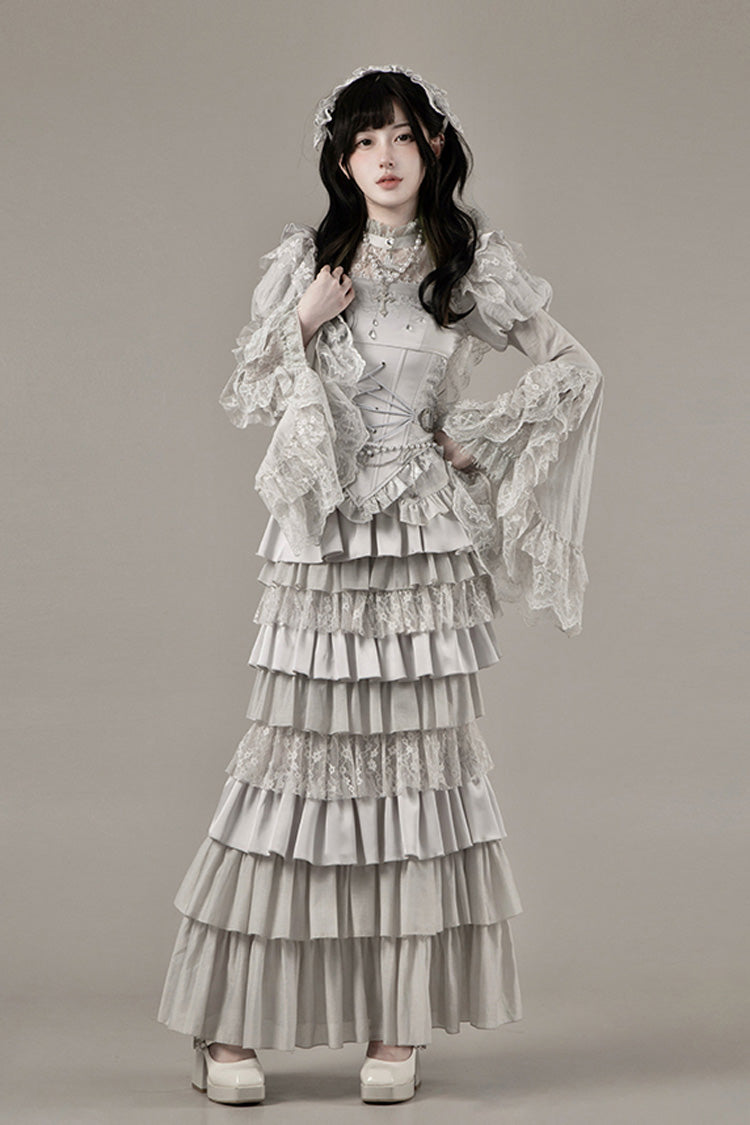 Bionic Doll - Gothic Lolita Fishtail Skirt & Corset Full Set - image 8