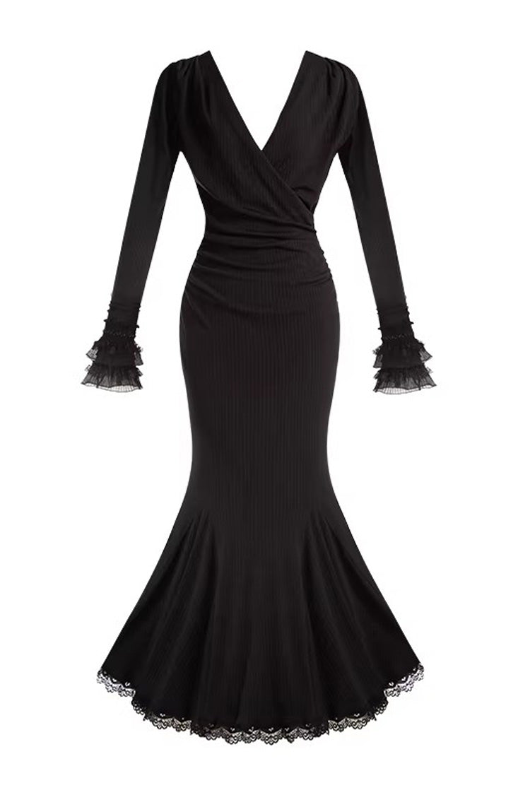 Secret Crush - Long Sleeves Gothic Lolita Fishtail Dress & Top Options - image 3