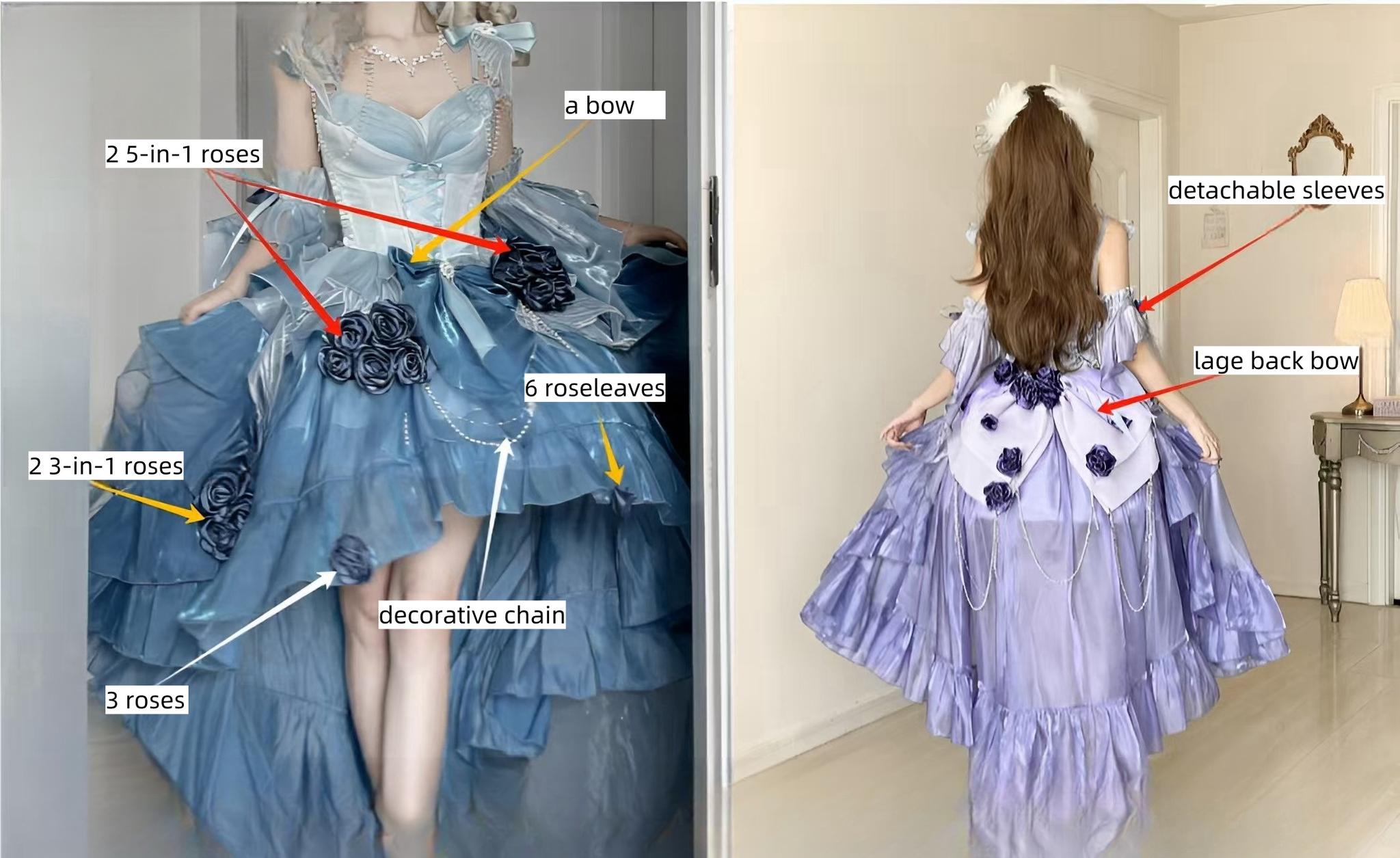 Swan Wonderland - Fairy Lolita JSK with High-Low Hem - image 30