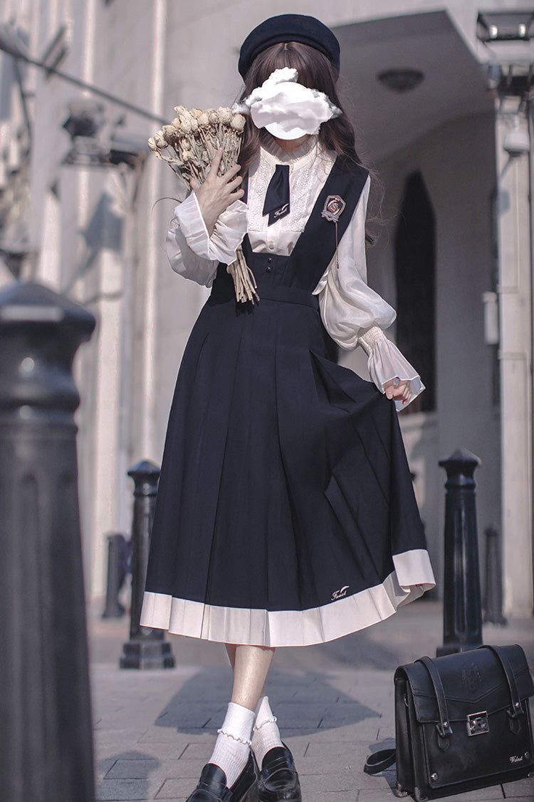 Classic College Elegant Lolita JSK Dress in Blue - image 4