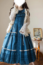 Sunset Bouquet - Elegant Lolita Cardigan, Flounce Hem - image 17