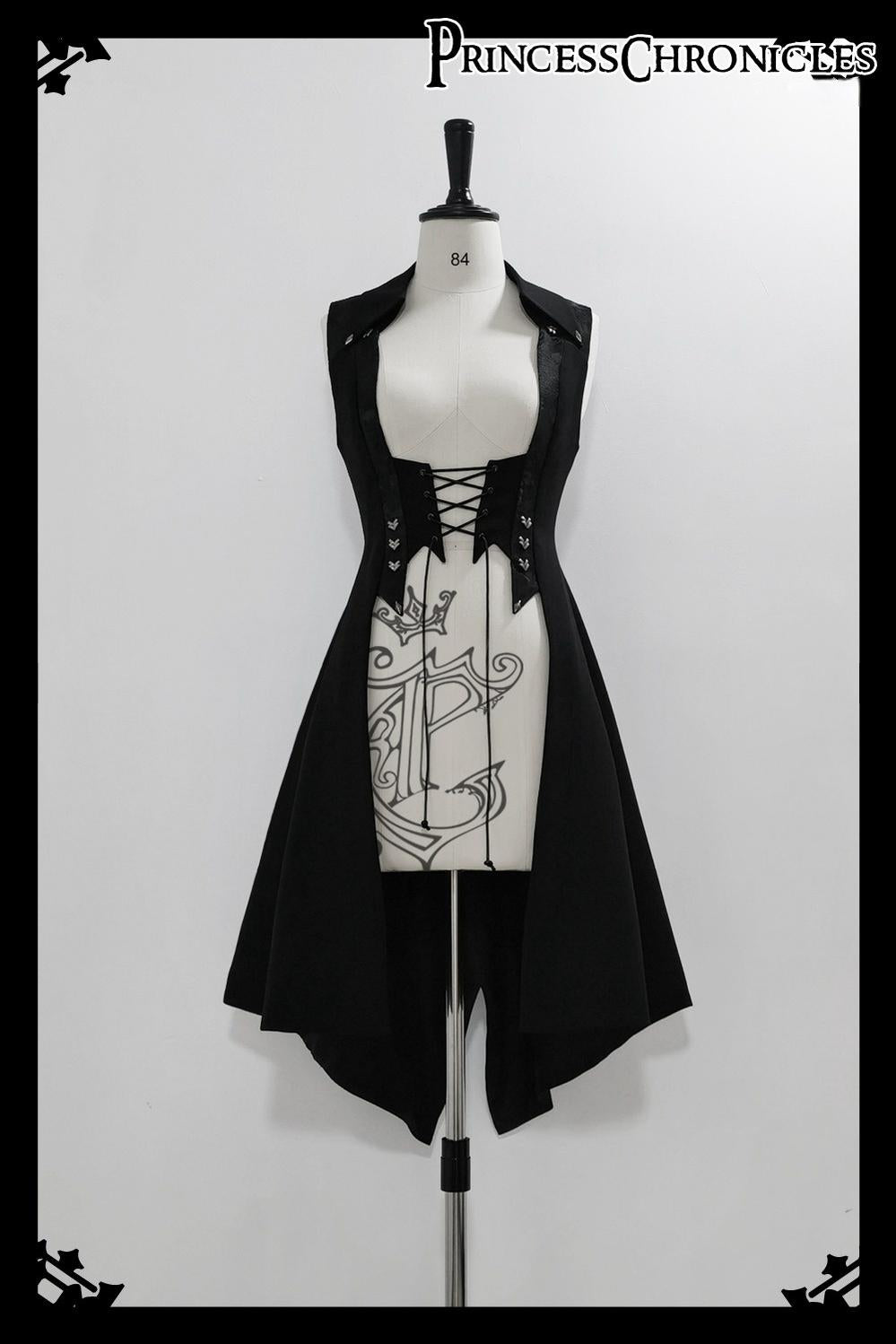 Red and Black 4.0 - Ouji Lolita Long Vest & Red Blouse - image 15