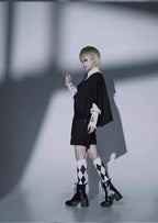 Night Raven Magic - Ouji Lolita Dress Set, Suspender Shorts & Cape - image 13
