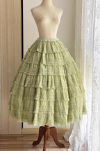 Lemon Chicken - Multi-Layered Ruffle Sweet Elegant Lolita Skirt Petticoat 2 Colors - image 1
