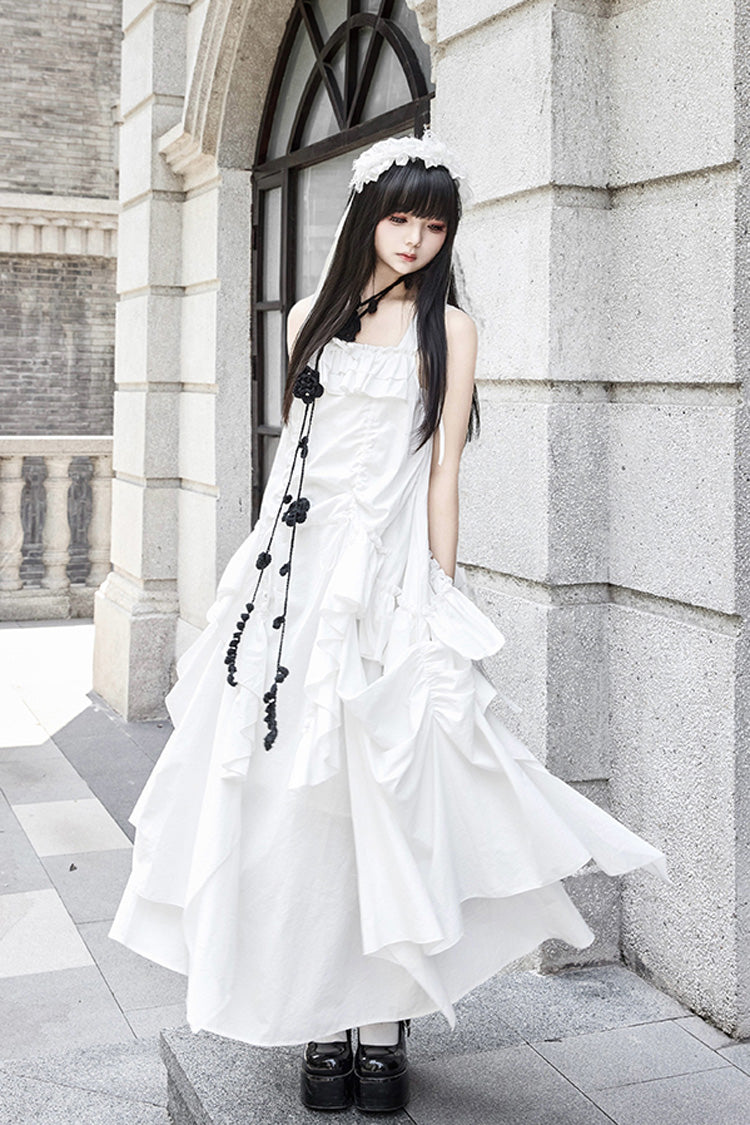 Dream Gothic Lolita Strap Dress in White - image 2