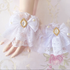 Sakura Home - Sweet Lolita Handmade Lace Bows Cuffs - image 12