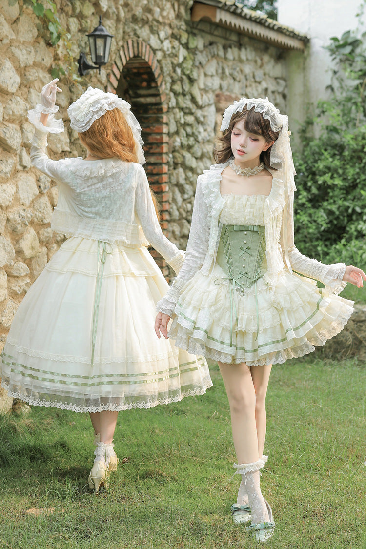 Green Fishbone Sweet Lolita JSK Dress Two Versions - image 14