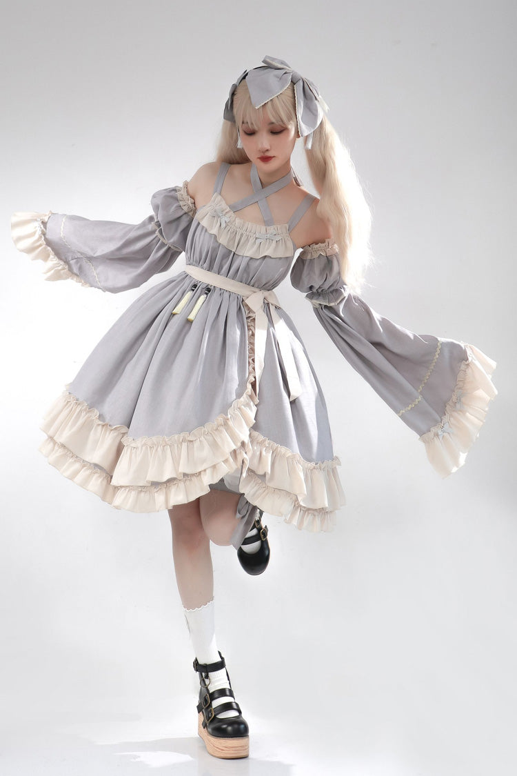 Monet Estate Sweet Lolita JSK Dress in Grey - image 11