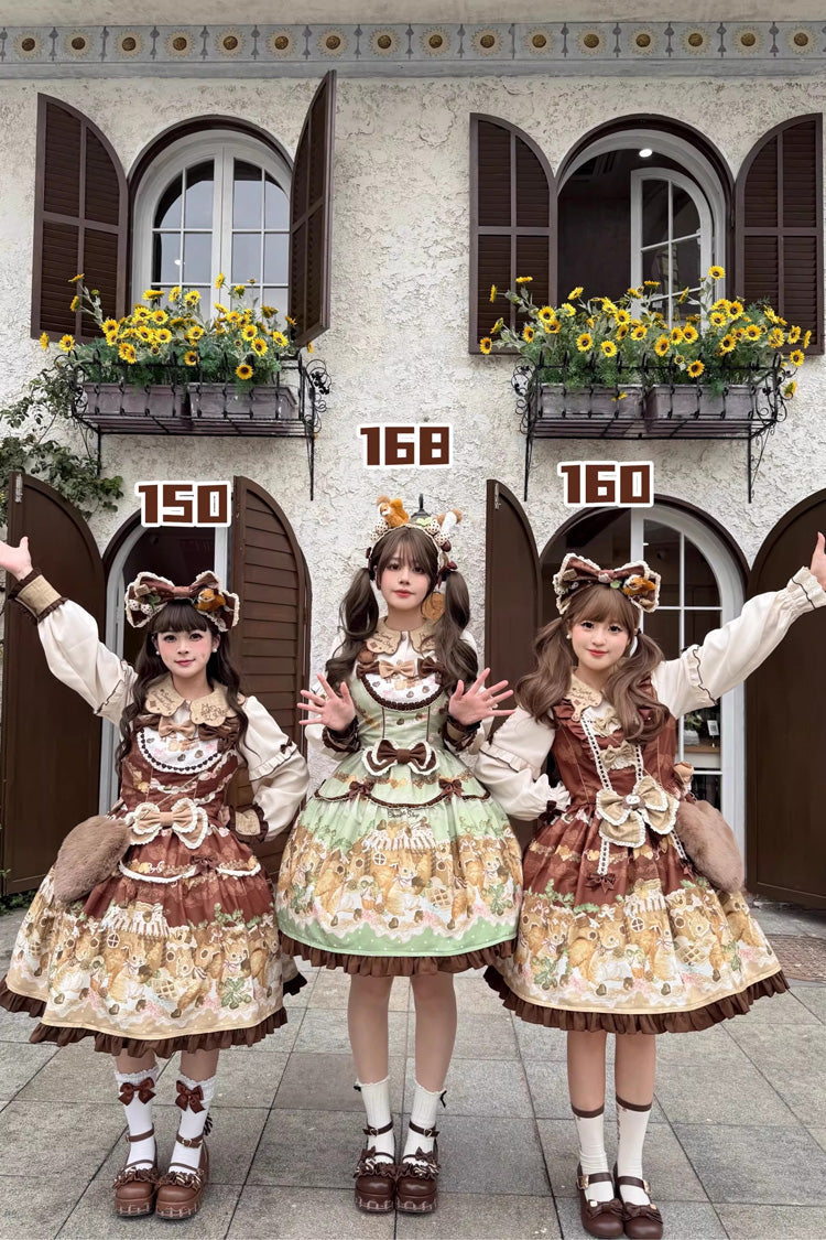 Squirrel Chocolate Shop - Sweet Lolita Dress & Blouse Set - image 6