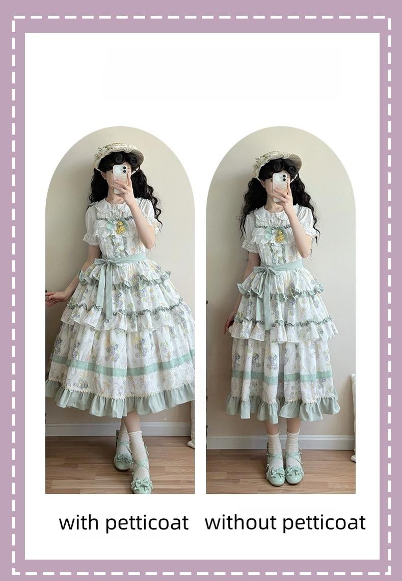 Blueberry Midsummer - Country Lolita Tiered JSK, Blueberry Print - image 18
