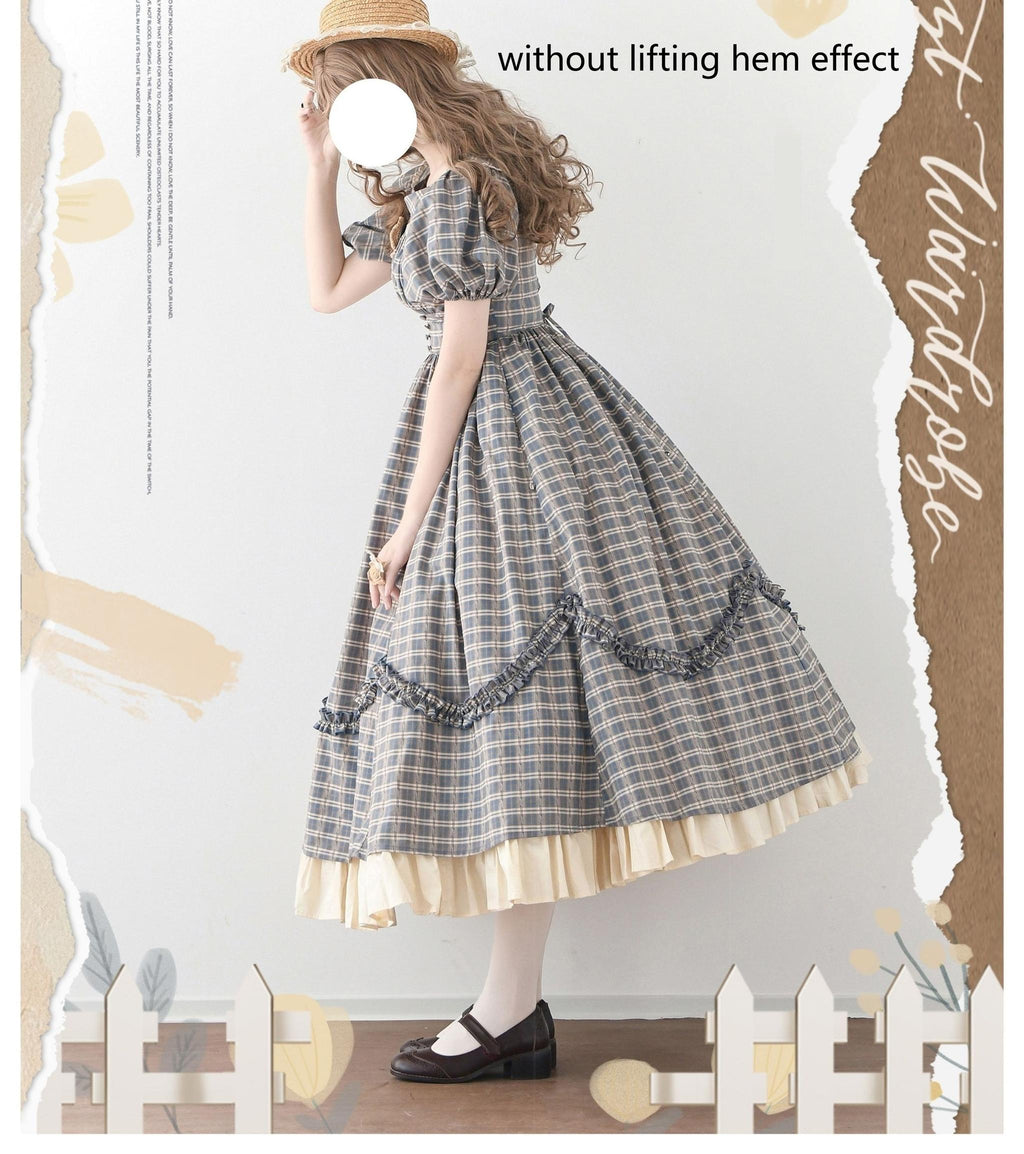 Forest Picnic - Classic Lolita OP Dress with Off-Shoulder and Lifting Hem - image 11