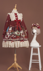 Crown Bear - Kawaii Daily Lolita Long OP Dress - image 7