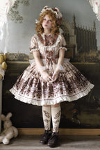 Teddy Bear Party - Daily Sweet Lolita Short-Sleeve OP Dress - image 14
