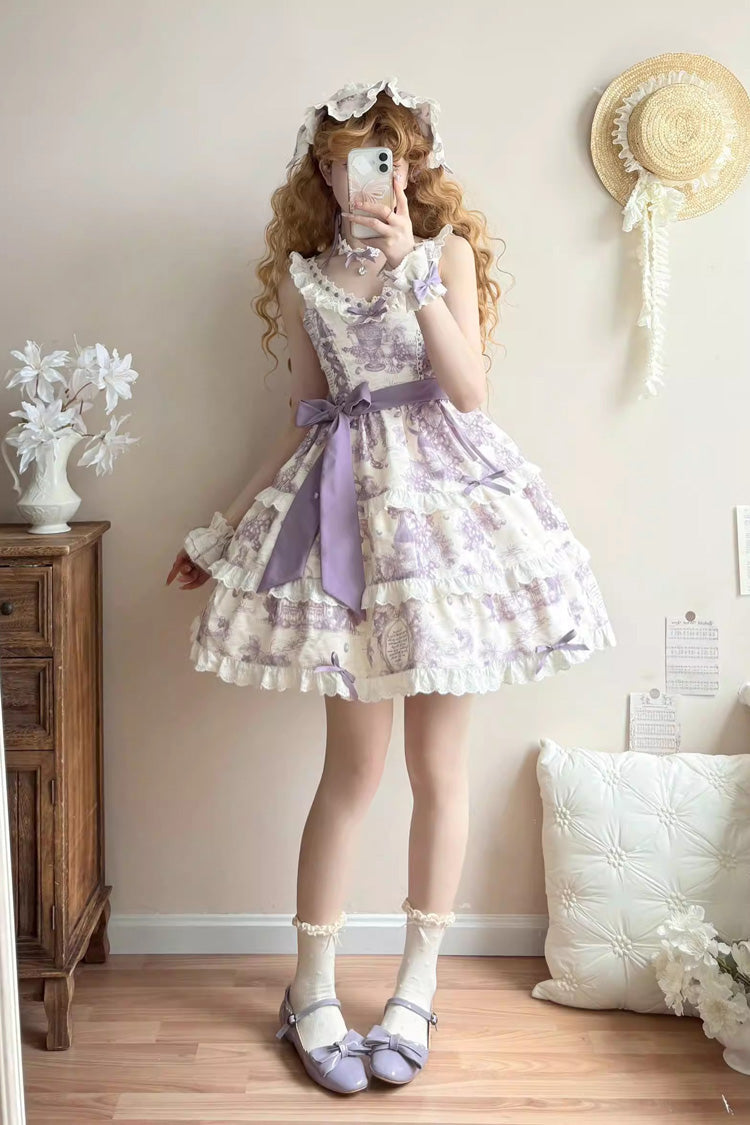 Grape Moon Almanac - Adjustable-Length Sweet Lolita JSK Dress - image 5