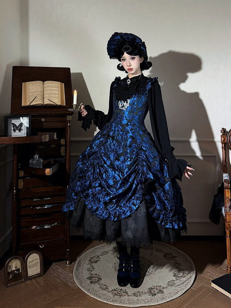 Dark Blue Ruffled JSK Gothic Lily - Miss Point - image 13