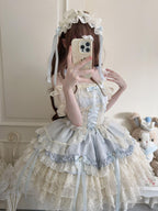 Ribbons of Love Sweet Lolita Tiered JSK Dress - image 19