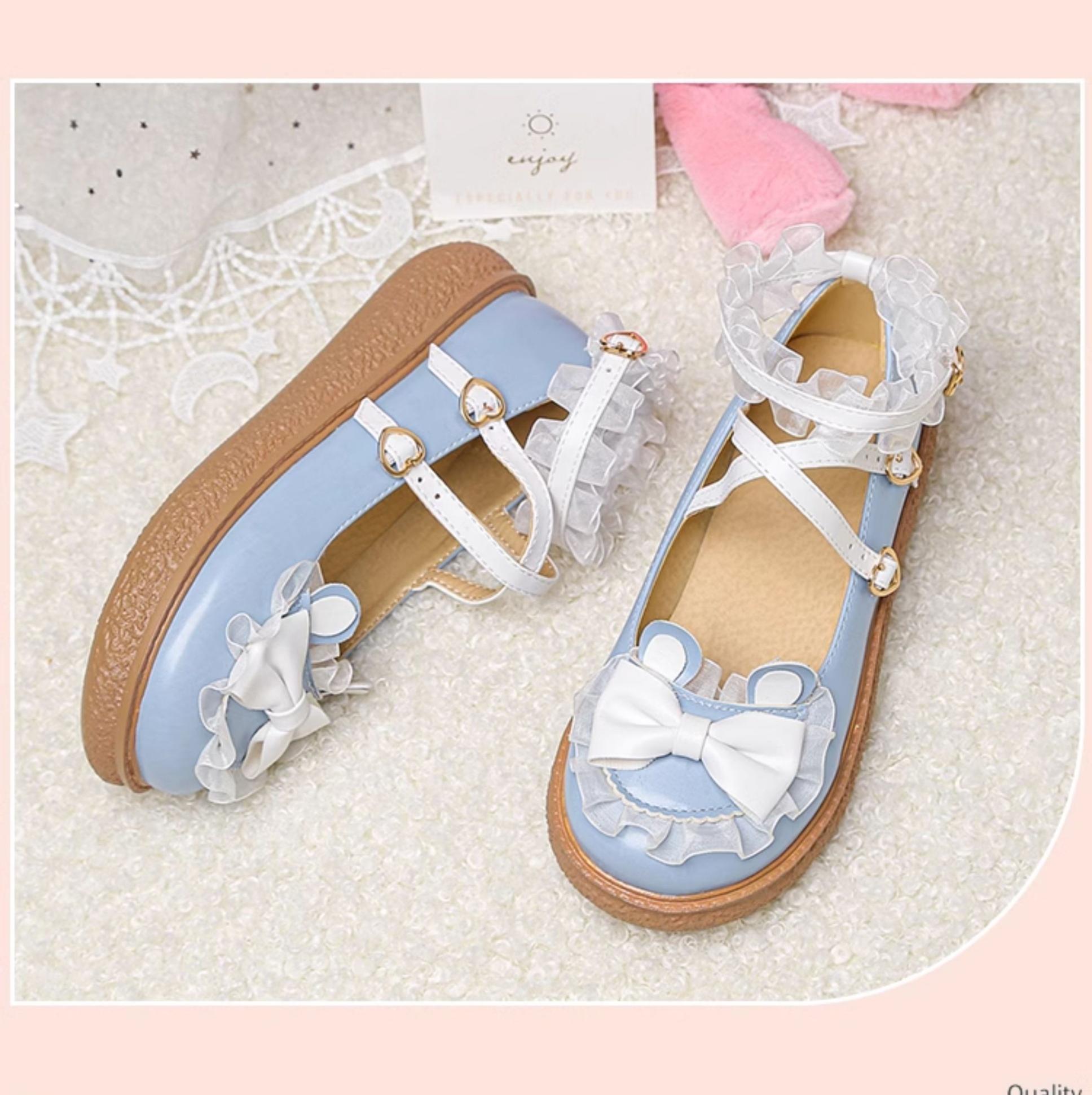 Sweet Bunny - Sweet Lolita Flat Shoes with Ear and Bow Decorations - image 13
